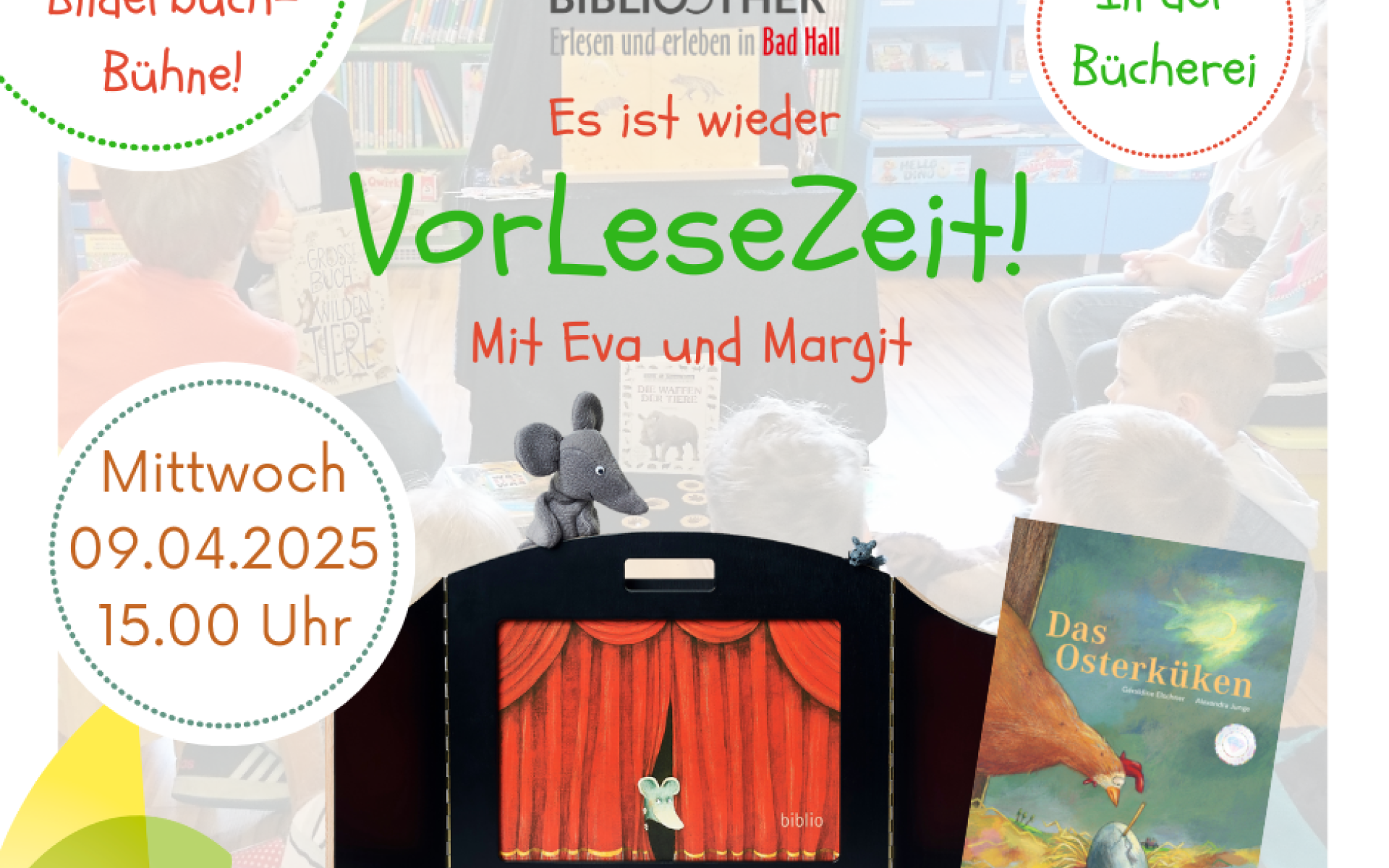 Plakat Vorlesezeit April
