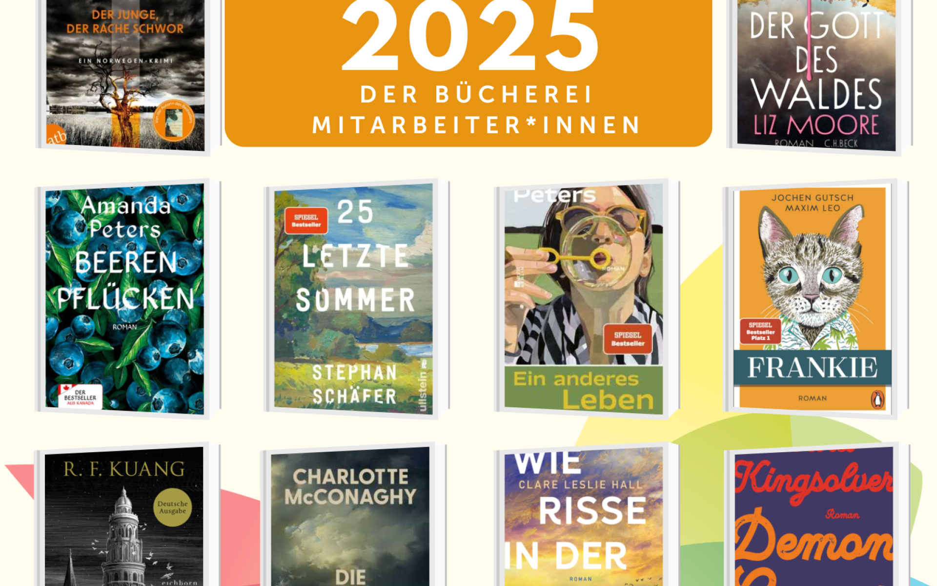 Plakat mit Buchcovern