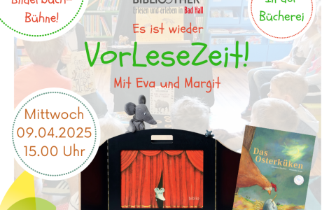 Plakat Vorlesezeit April